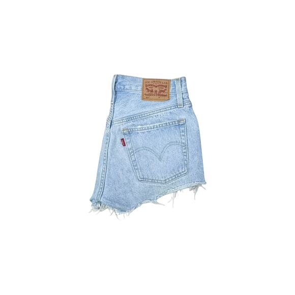 Levi's 501 Light Wash Denim Cutoff Shorts - Size 24 - Picture 5 of 9